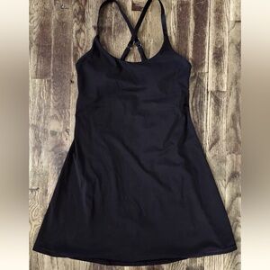 Luga Black Racerback Sports Dress with Built-in Shorts for Women, Size S